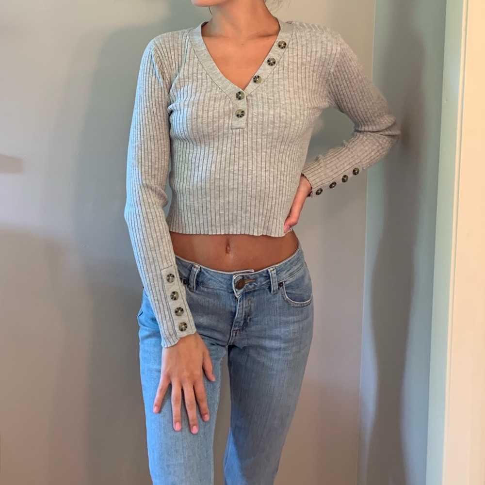 Knit crop sweater